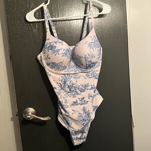 Blue and White Women's swimsuit beautiful pattern